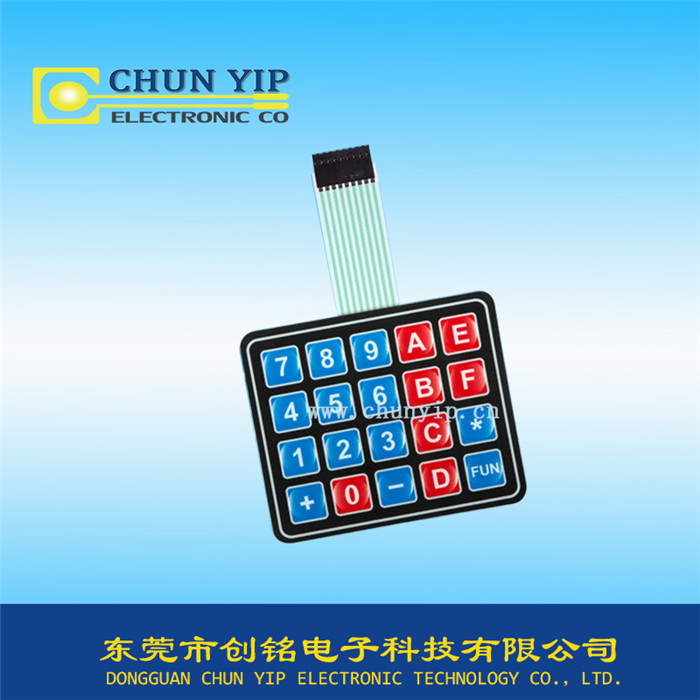 鼓泡數字按鍵薄膜開關